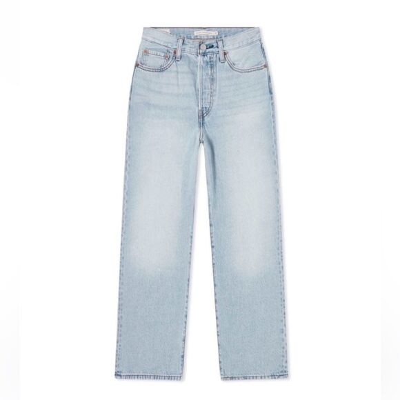 LEVI’S Premium Ribcage Straight Ankle Jeans in Middle Road Size 26 - Picture 7 of 16